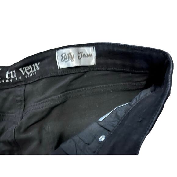 Si Tu Veux Black Jean’s Size 36 With design on the legs - Picture 4 of 5